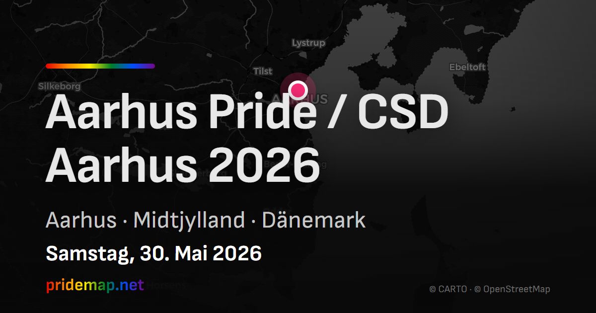 Aarhus Pride / CSD Aarhus 2026 — Aarhus, Dänemark