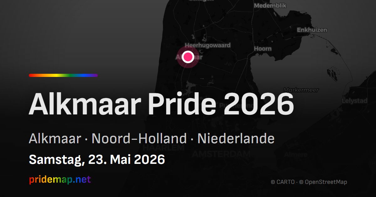 Alkmaar Pride 2026 — Alkmaar, Netherlands