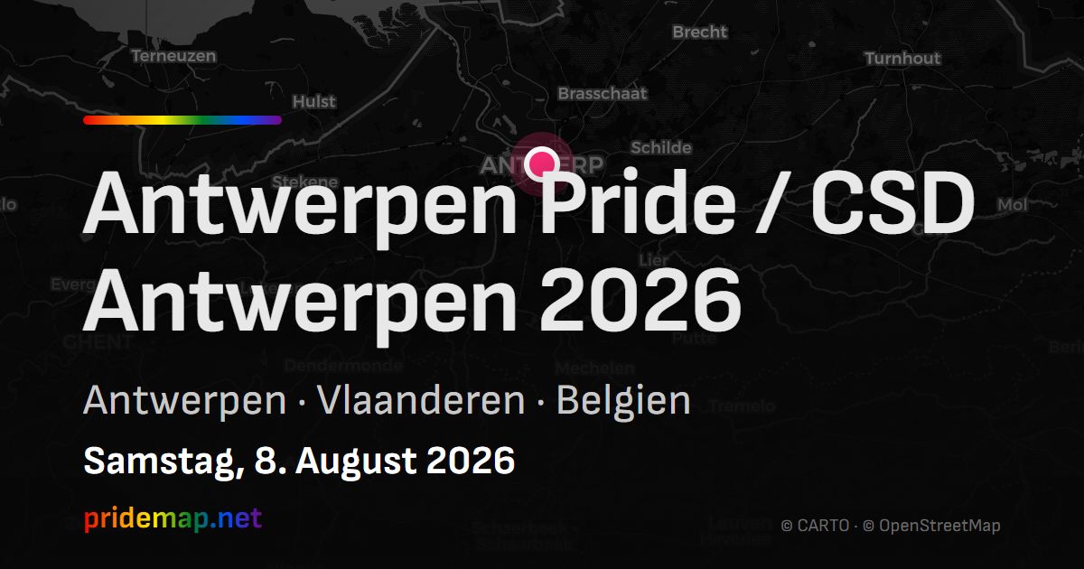 Antwerpen Pride / CSD Antwerpen 2026 — Antwerpen, Belgium