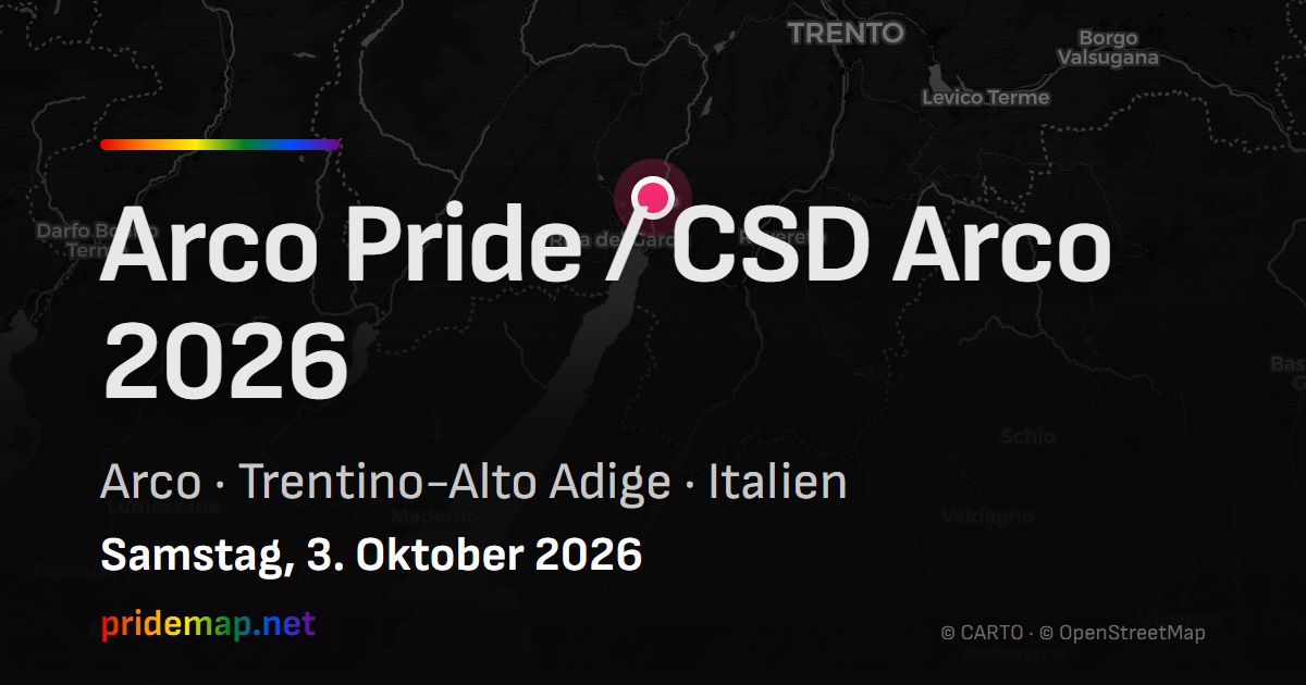 Arco Pride / CSD Arco 2026 — Arco, Italien