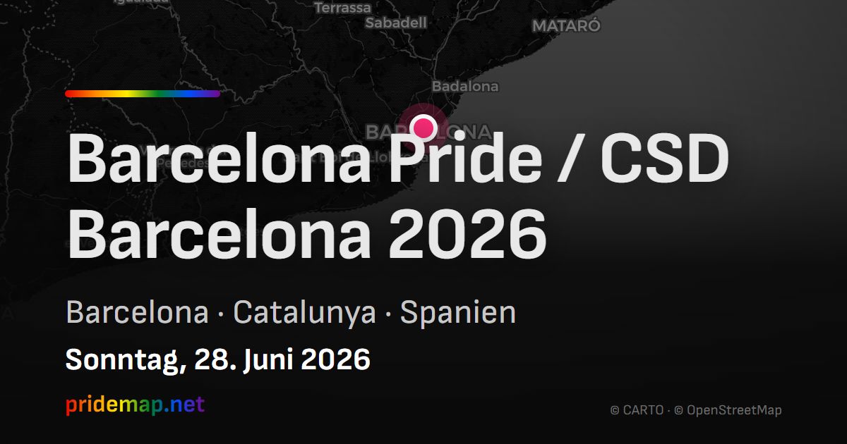 Barcelona Pride / CSD Barcelona 2026 — Barcelona, Spanien