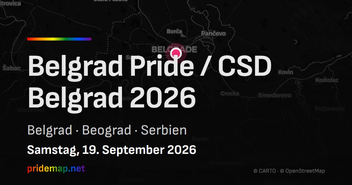 Belgrad Pride / CSD Belgrad 2026 — Belgrade, Serbia