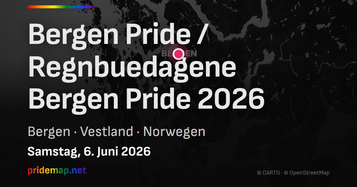 Bergen Pride / Regnbuedagene Bergen Pride 2026 — Bergen, Norway