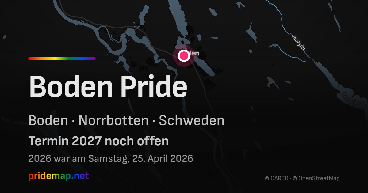 Boden Pride — Boden, Schweden