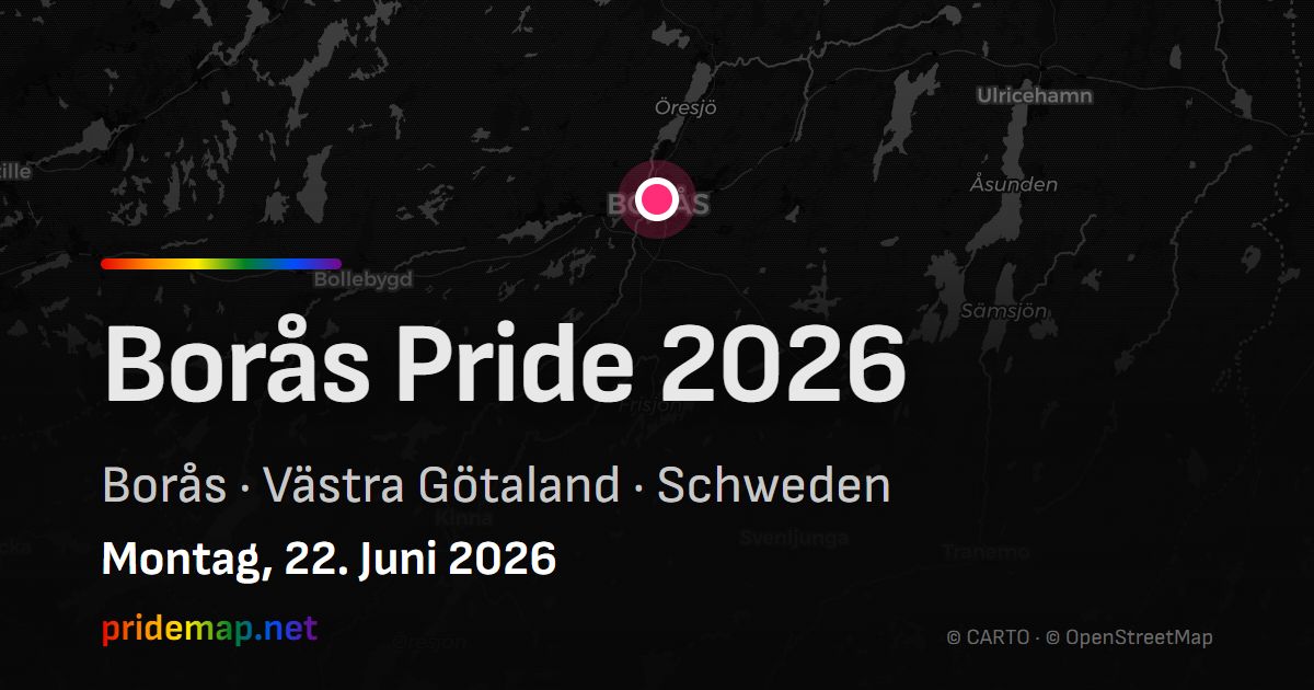 Borås Pride 2026 — Borås, Schweden