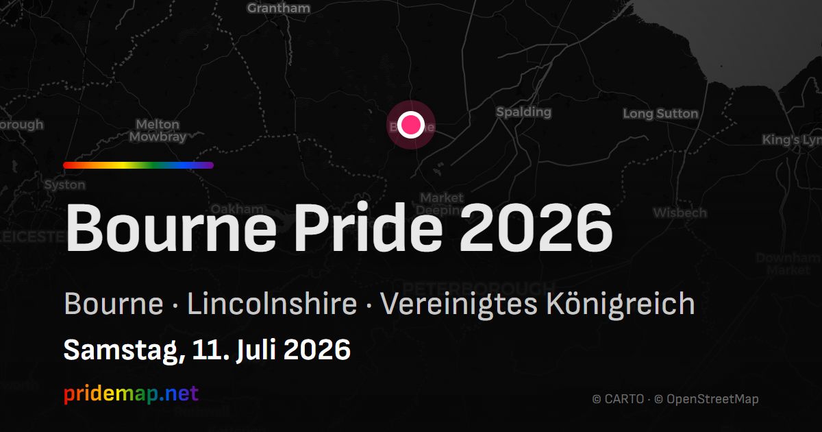Bourne Pride 2026 — Bourne, Vereinigtes Königreich