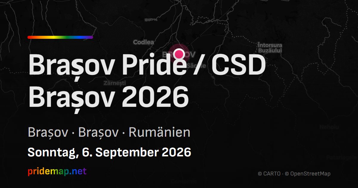 Brașov Pride / CSD Brașov 2026 — Brașov, Romania