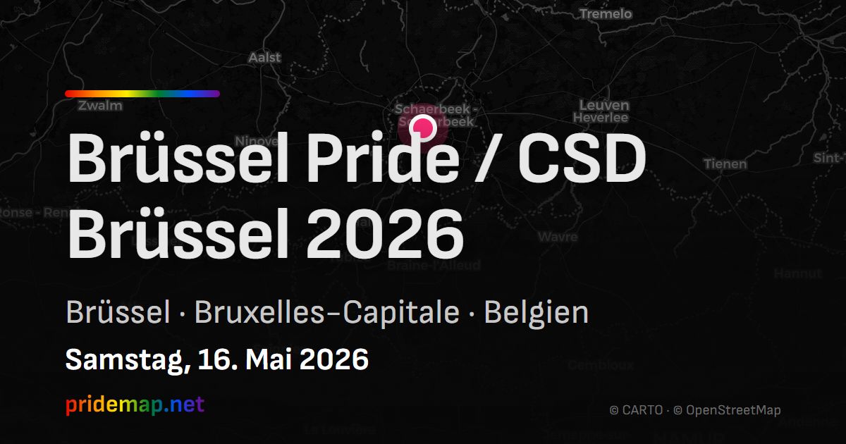 Brüssel Pride / CSD Brüssel 2026 — Brüssel, Belgien