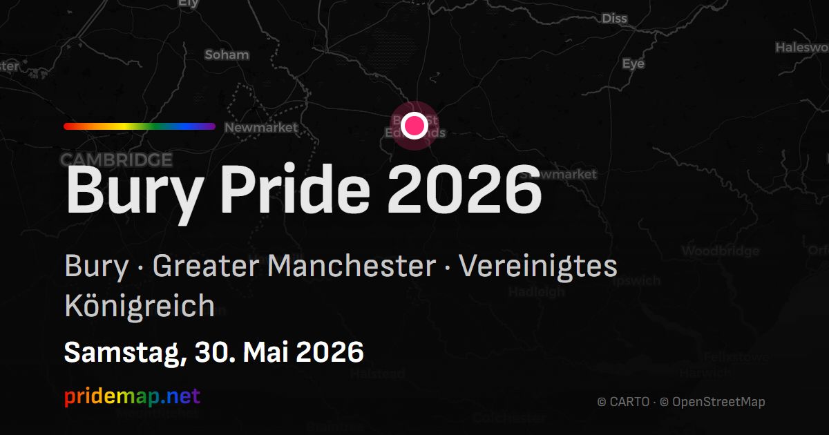 Bury Pride 2026 — Bury, United Kingdom
