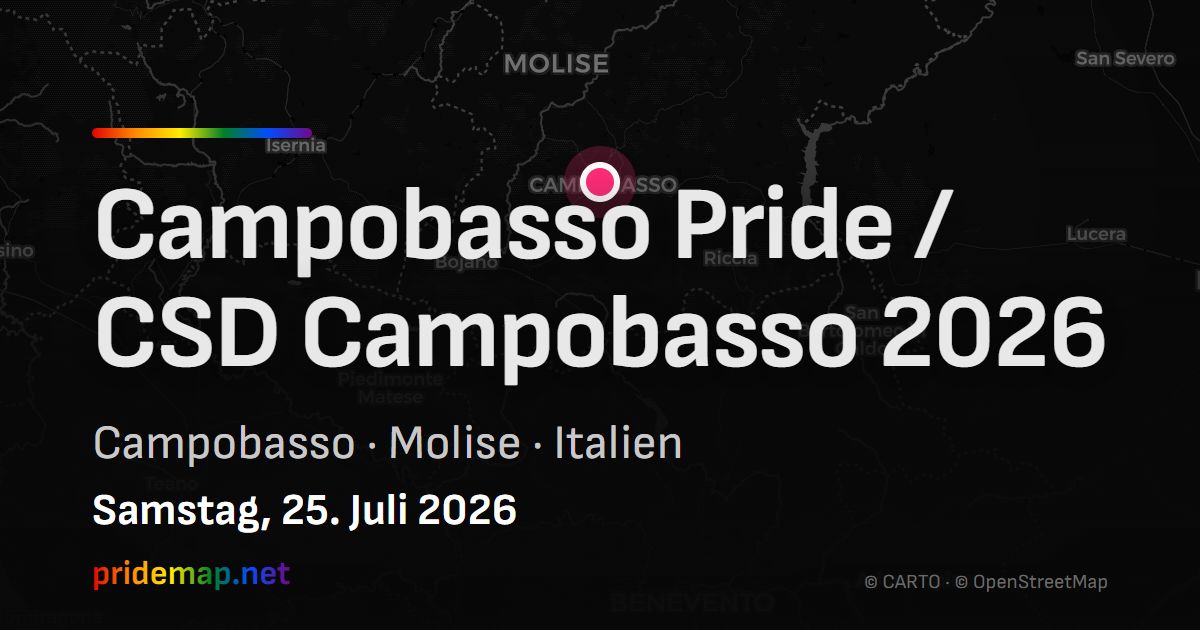 Campobasso Pride / CSD Campobasso 2026 — Campobasso, Italy
