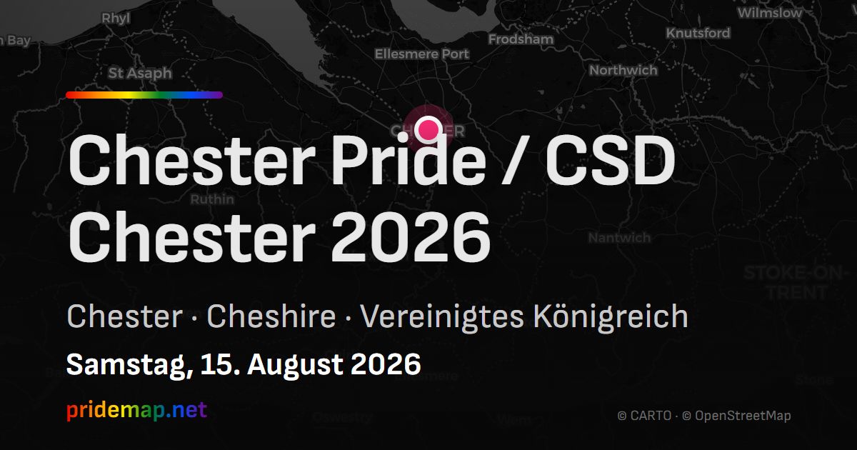 Chester Pride / CSD Chester 2026 — Chester, United Kingdom