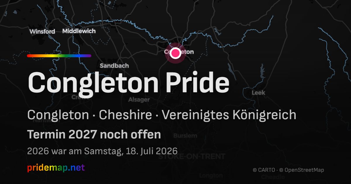 Congleton Pride — Congleton, Vereinigtes Königreich