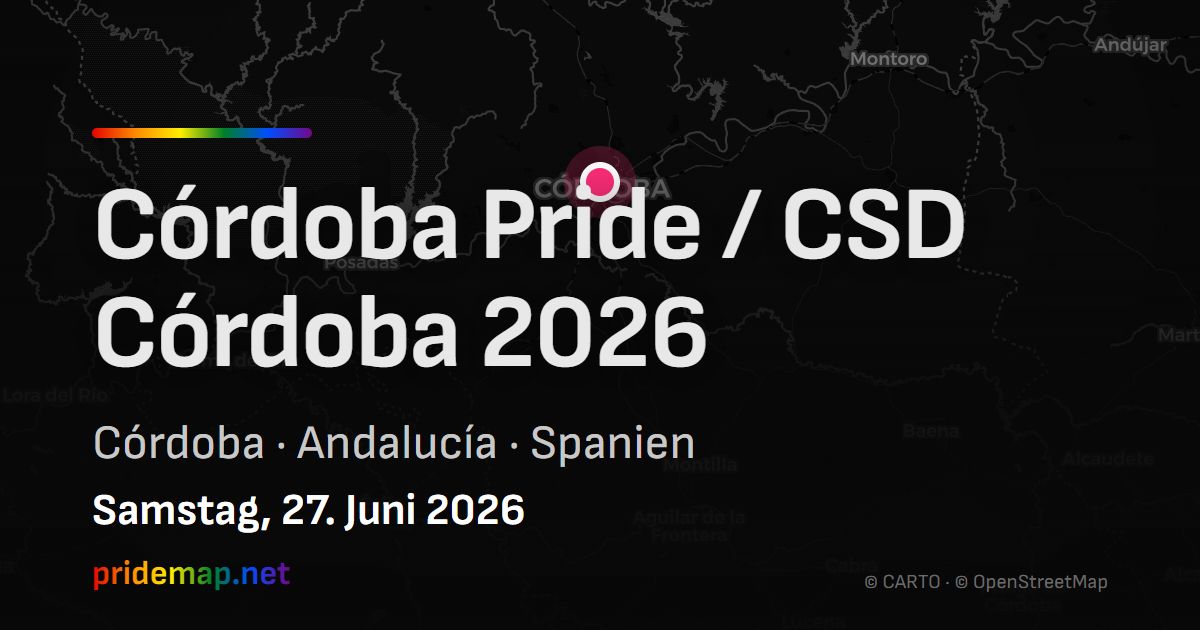 Córdoba Pride / CSD Córdoba 2026 — Córdoba, Spanien
