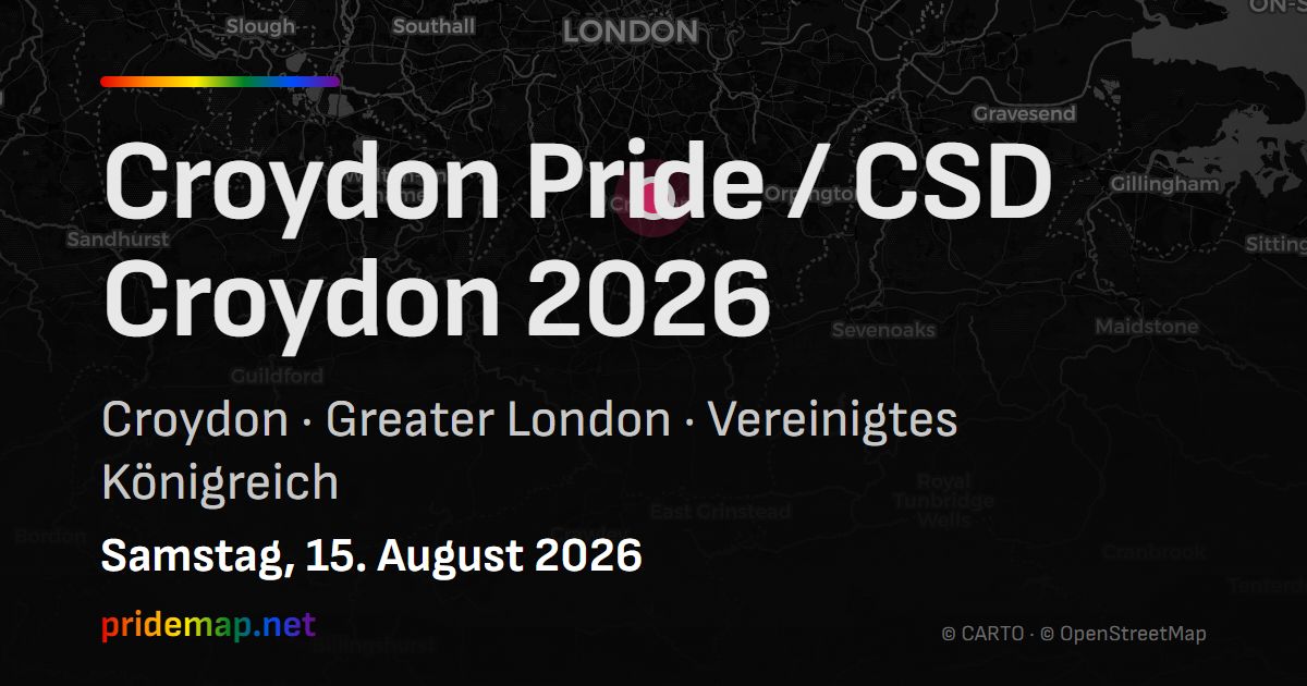 Croydon Pride / CSD Croydon 2026 — Croydon, Vereinigtes Königreich