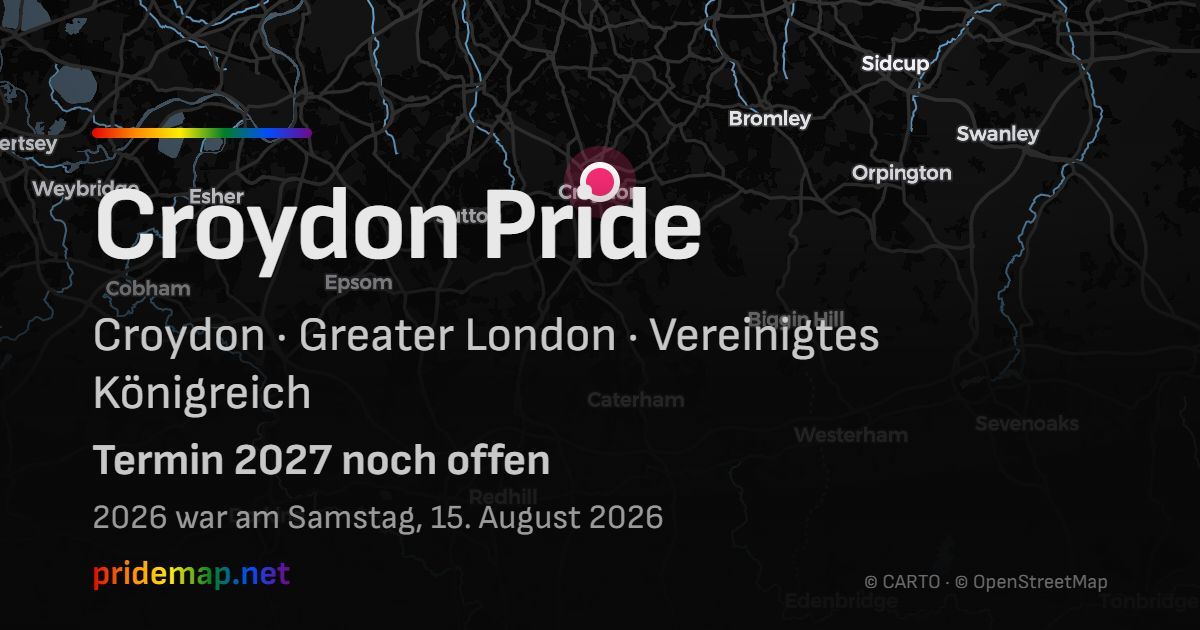 Croydon Pride — Croydon, Vereinigtes Königreich