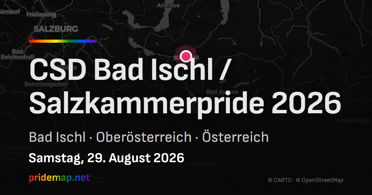 CSD Bad Ischl / Salzkammerpride 2026 — Bad Ischl, Austria