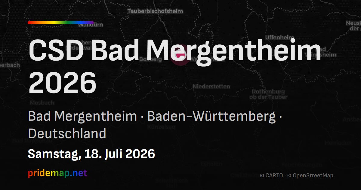 CSD Bad Mergentheim 2026 — Bad Mergentheim, Deutschland