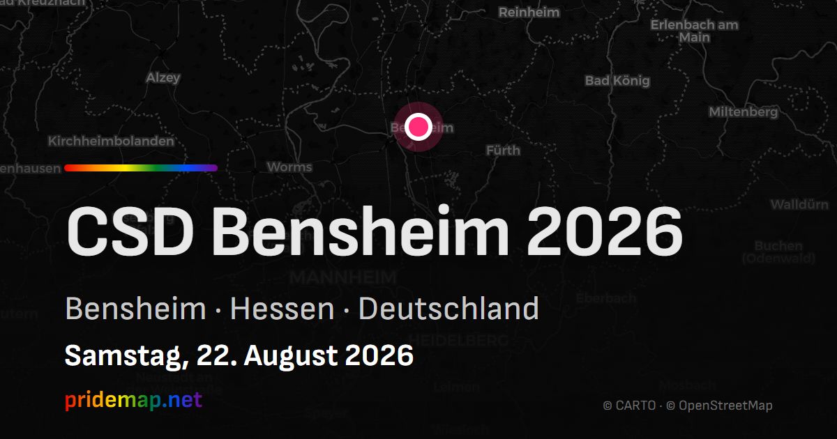 CSD Bensheim 2026 — Bensheim, Germany