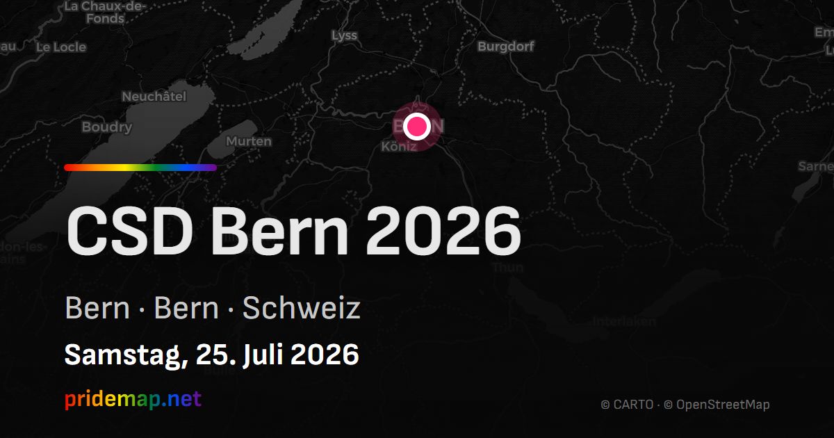 CSD Bern 2026 — Bern, Schweiz