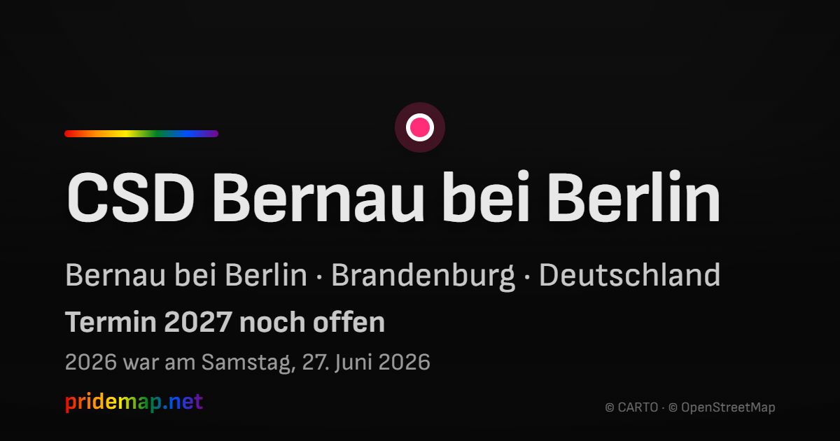CSD Bernau bei Berlin — Bernau bei Berlin, Deutschland
