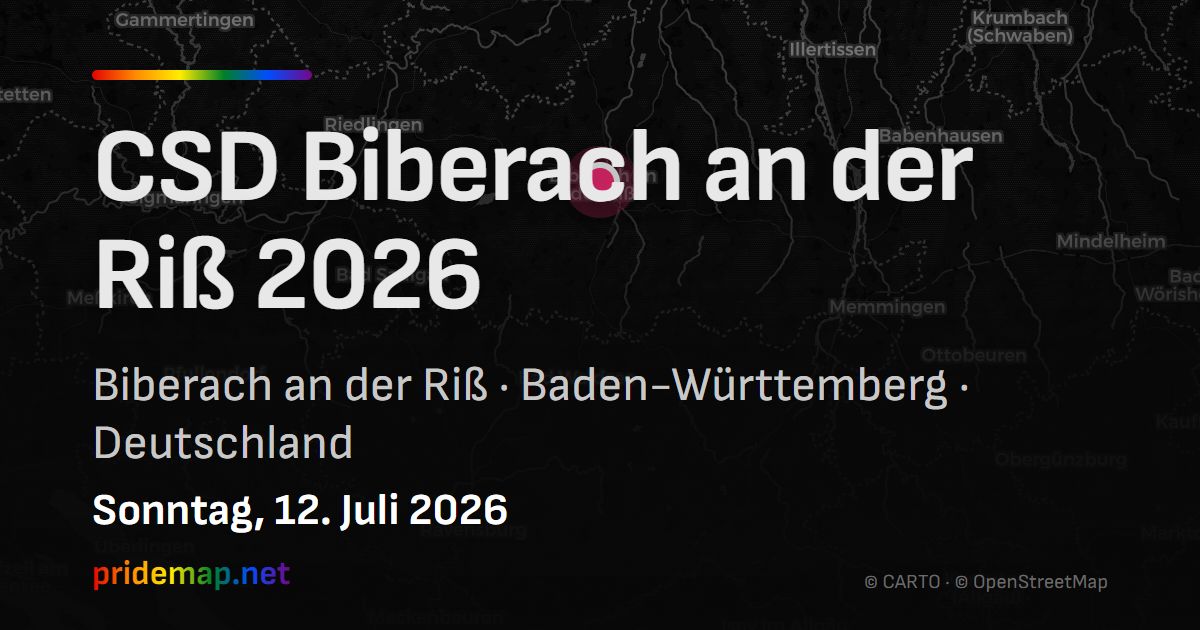 CSD Biberach an der Riß 2026 — Biberach an der Riß, Germany