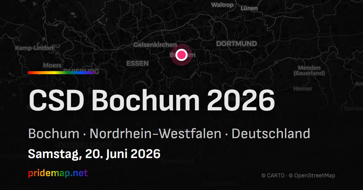CSD Bochum 2026 — Bochum, Deutschland