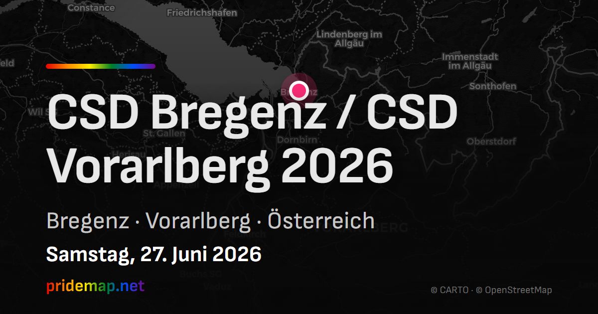 CSD Bregenz / CSD Vorarlberg 2026 — Bregenz, Österreich
