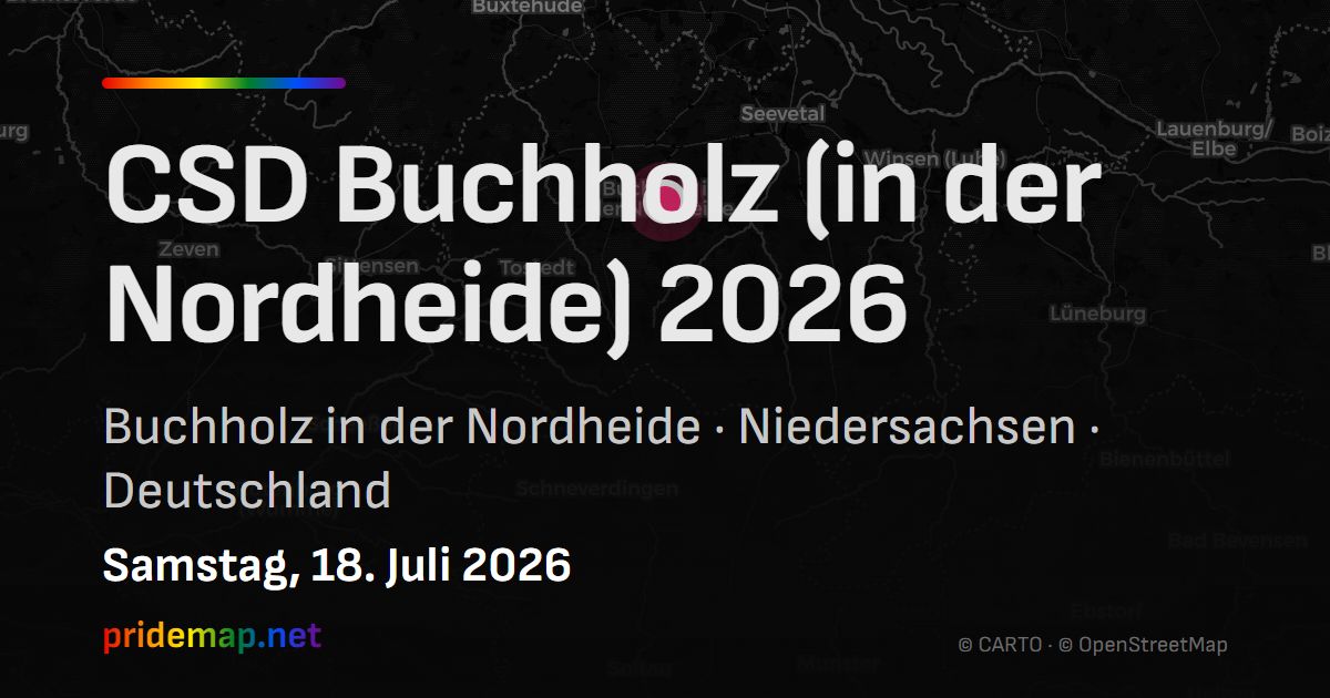 CSD Buchholz (in der Nordheide) 2026 — Buchholz in der Nordheide, Deutschland