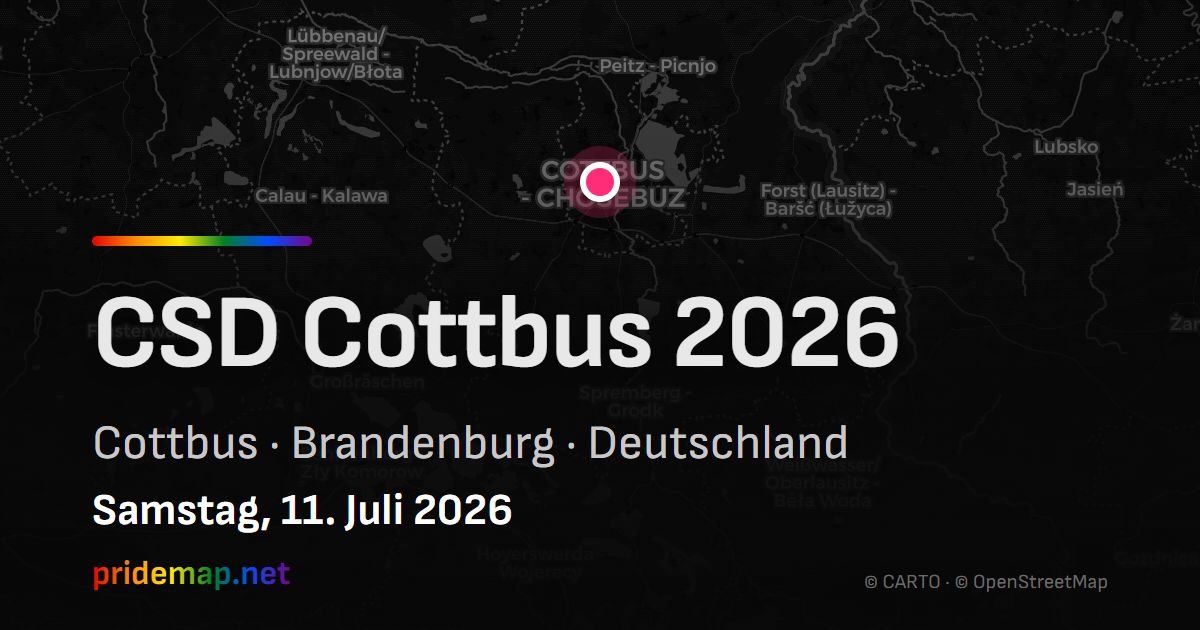 CSD Cottbus 2026 — Cottbus, Deutschland