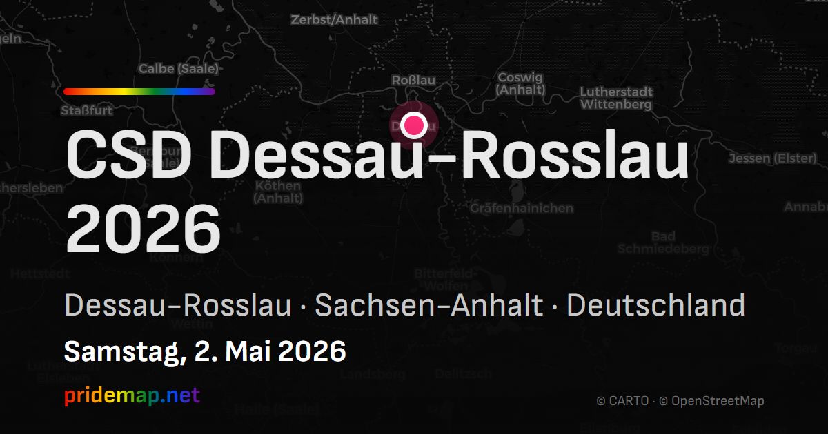 CSD Dessau-Rosslau 2026 — Dessau-Rosslau, Deutschland