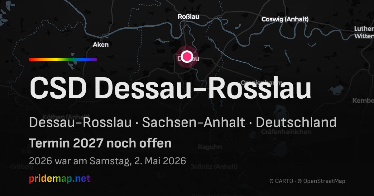 CSD Dessau-Rosslau — Dessau-Rosslau, Deutschland