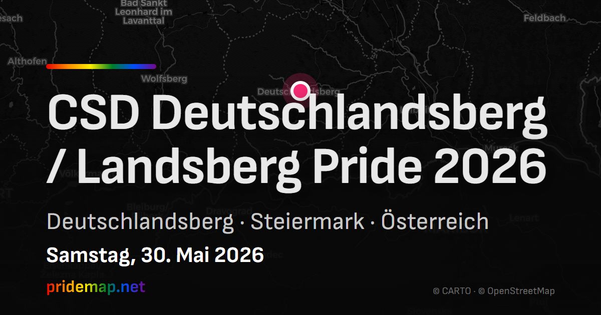 CSD Deutschlandsberg / Landsberg Pride 2026 — Deutschlandsberg, Österreich