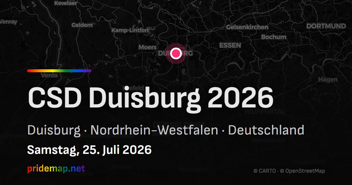 CSD Duisburg 2026 — Duisburg, Deutschland