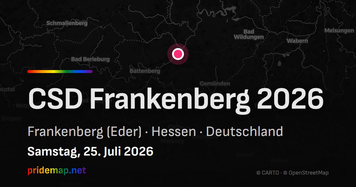 CSD Frankenberg 2026 — Frankenberg (Eder), Deutschland