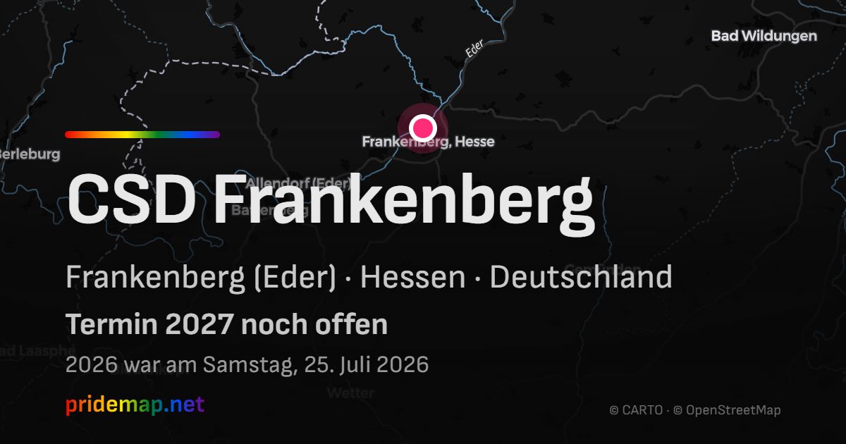 CSD Frankenberg — Frankenberg (Eder), Deutschland