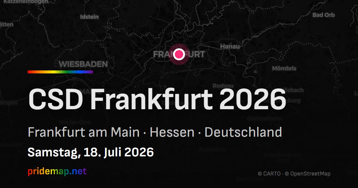 CSD Frankfurt 2026 — Frankfurt am Main, Deutschland