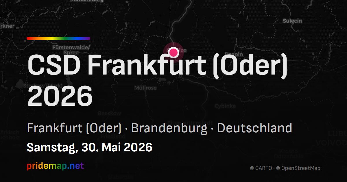 CSD Frankfurt (Oder) 2026 — Frankfurt (Oder), Deutschland