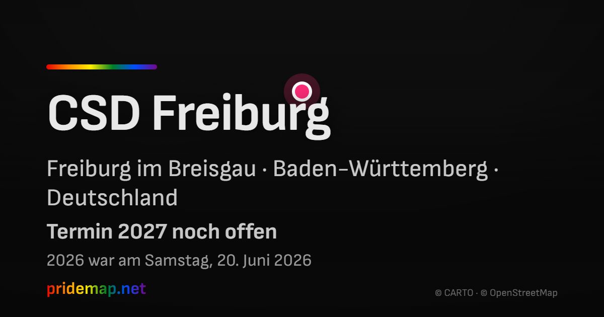 CSD Freiburg — Freiburg im Breisgau, Deutschland