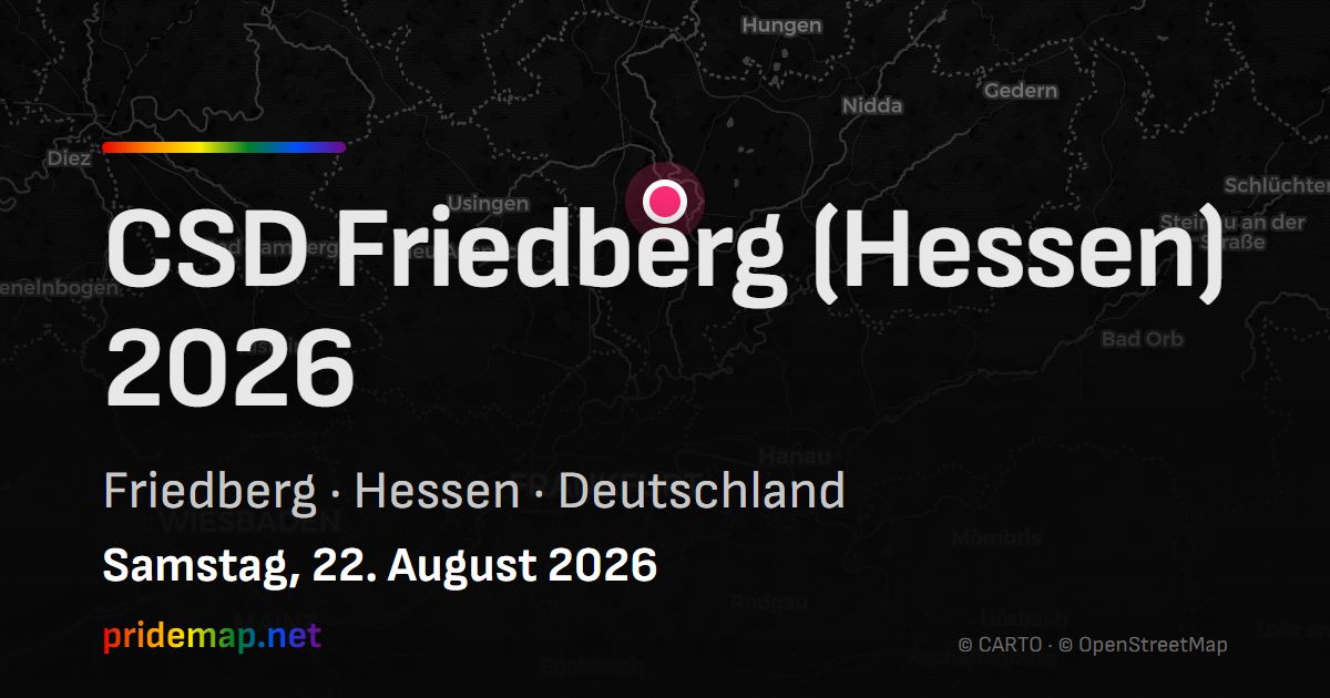 CSD Friedberg (Hessen) 2026 — Friedberg, Deutschland