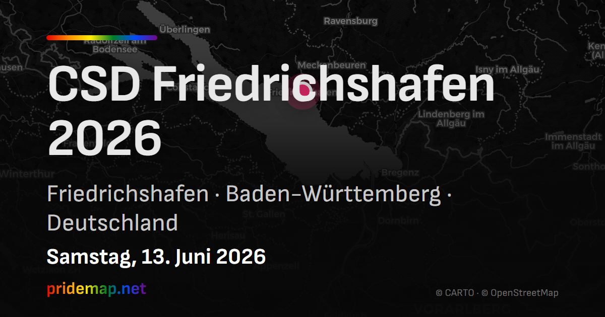 CSD Friedrichshafen 2026 — Friedrichshafen, Deutschland