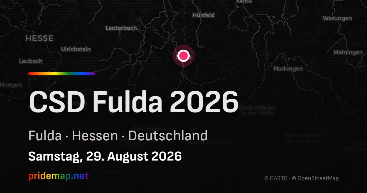 CSD Fulda 2026 — Fulda, Deutschland