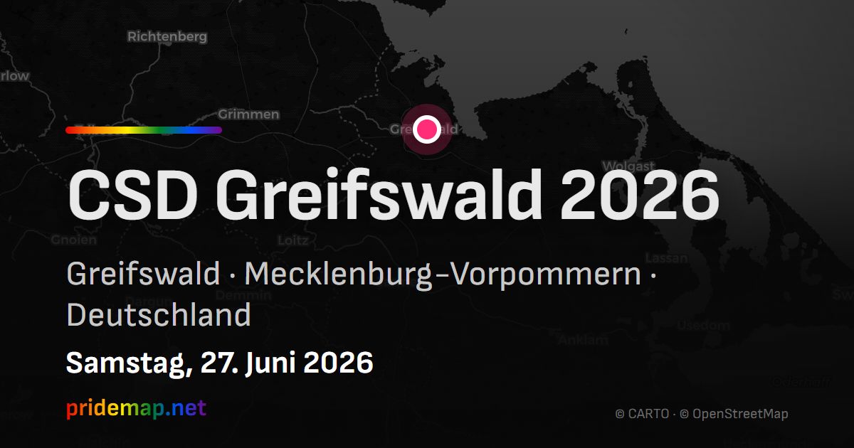 CSD Greifswald 2026 — Greifswald, Deutschland