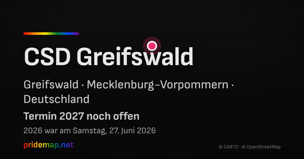 CSD Greifswald — Greifswald, Germany