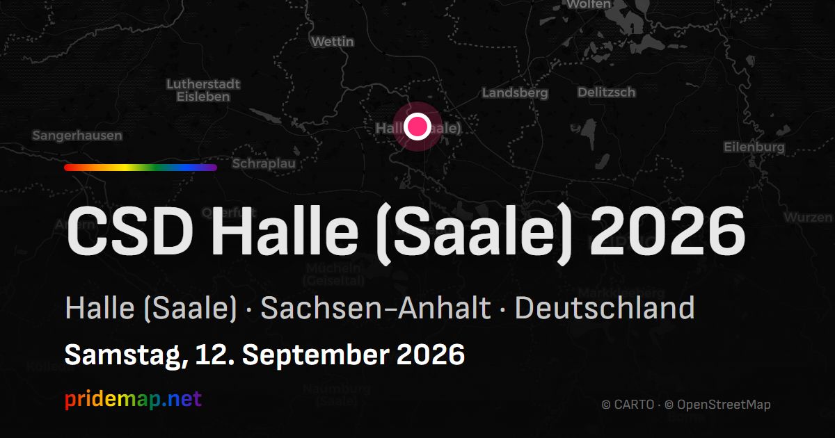 CSD Halle (Saale) 2026 — Halle (Saale), Deutschland