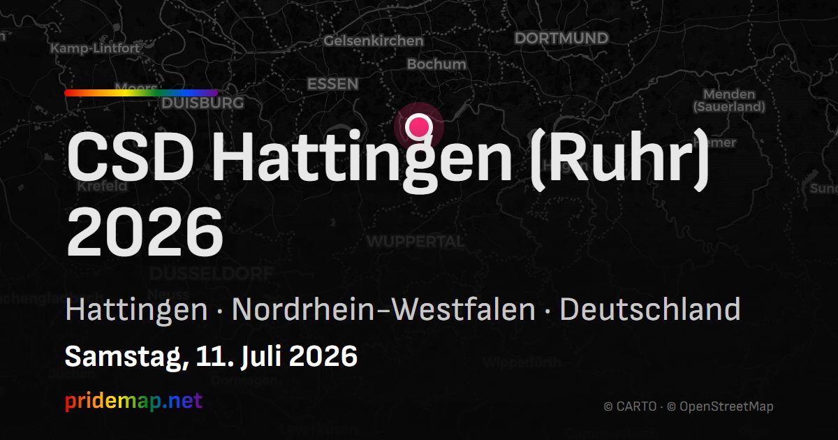 CSD Hattingen (Ruhr) 2026 — Hattingen, Deutschland