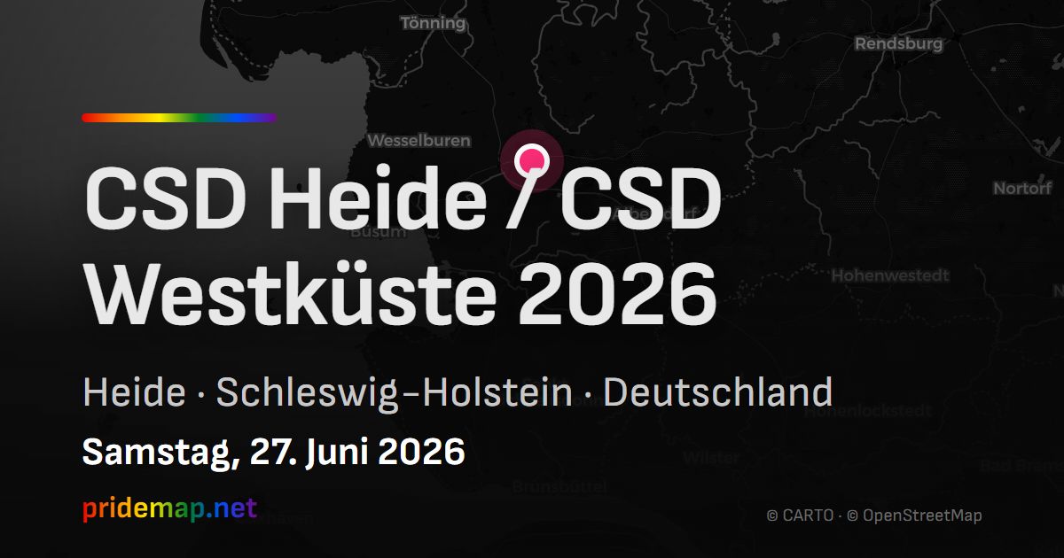 CSD Heide / CSD Westküste 2026 — Heide, Germany