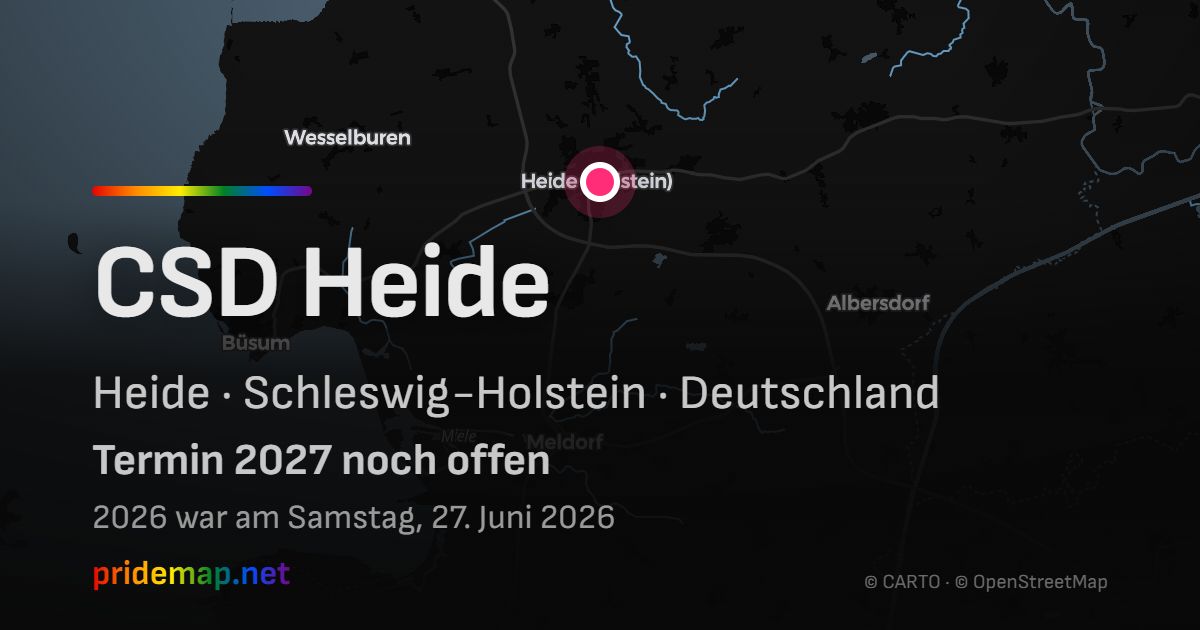 CSD Heide — Heide, Deutschland