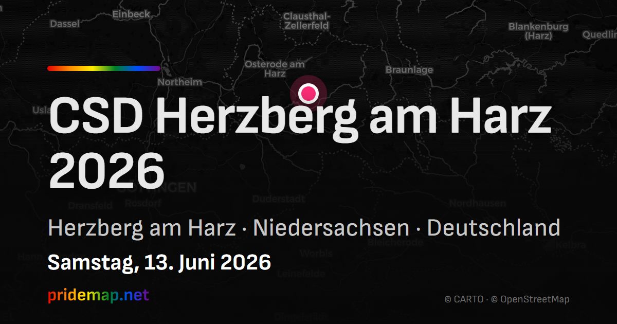 CSD Herzberg am Harz 2026 — Herzberg am Harz, Germany