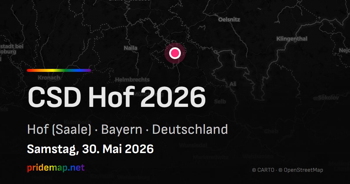 CSD Hof 2026 — Hof (Saale), Deutschland