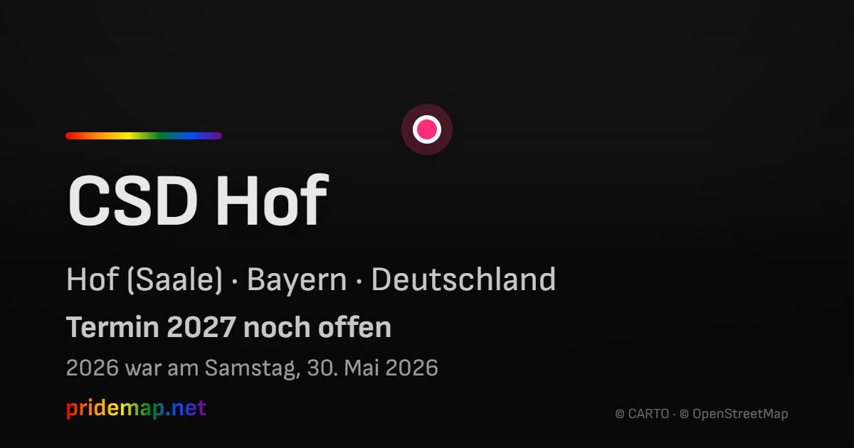 CSD Hof — Hof (Saale), Deutschland